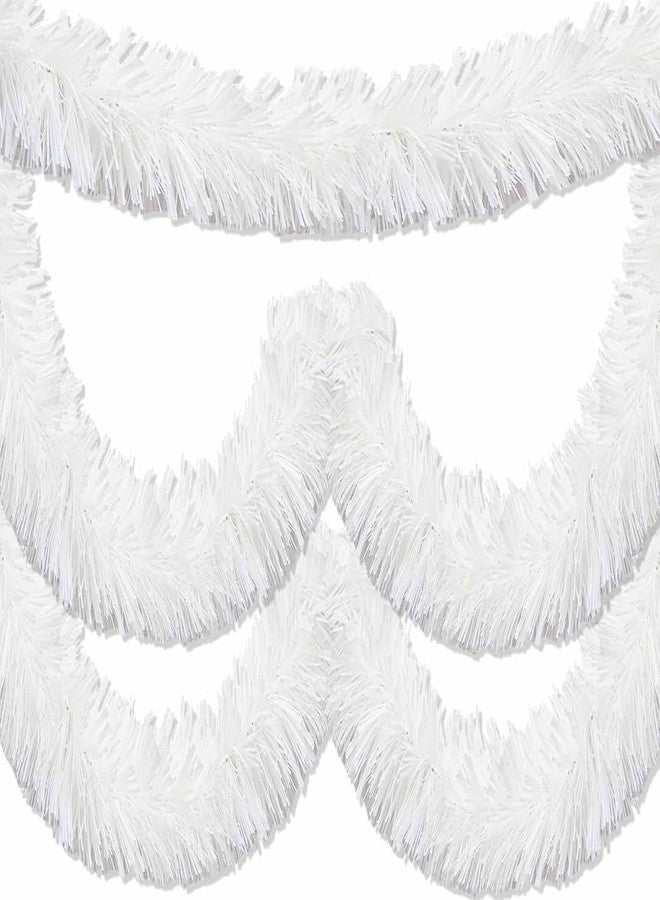 جو هوكد مجموعة Go Hooked المكونة من 3 قطع من زينة شجرة عيد الميلاد باللون الأبيض الثلجي، زينة لامعة صناعية لتزيين المنزل والحفلات - Image 1